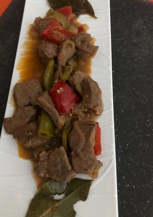 Una foto de Hígado de cerdo en salsa