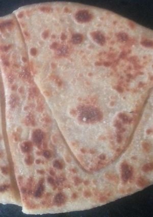 A picture of Shankh/ conch shaped layered paratha.