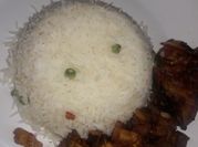 A picture of rice and gizzards