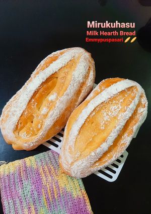 Foto resep MILK HEARTH BREAD (MIRUKUHASU)
