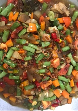 Foto resep Oseng kikil buncis wortel
