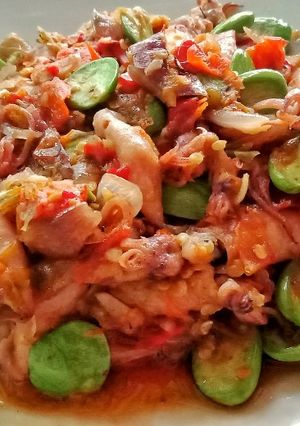 Foto resep Cumi asin pedas