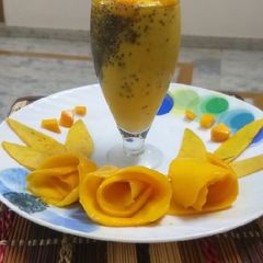 A picture of Mango chia seeds smoothy.
