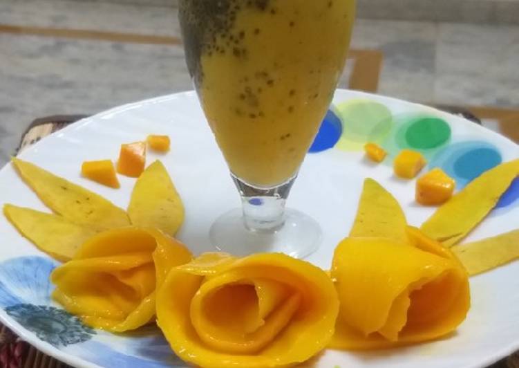 How to Prepare Perfect Mango chia seeds smoothy