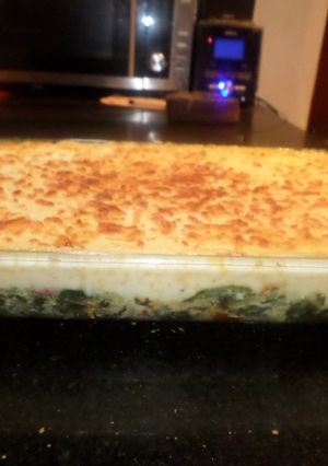 Una foto de Pastel de acelga gratinado