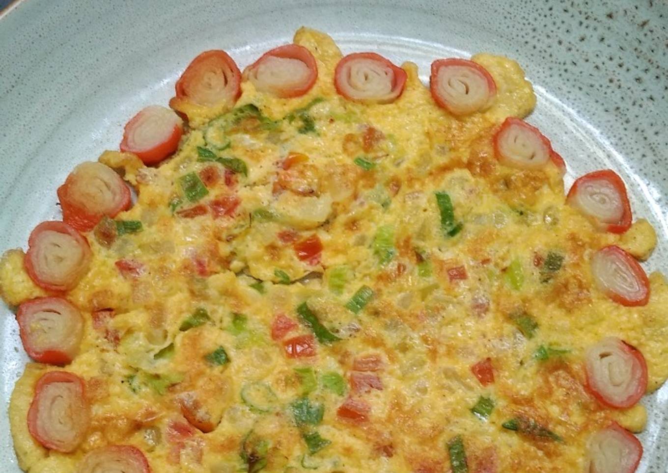 Telur Dadar Warna Warni