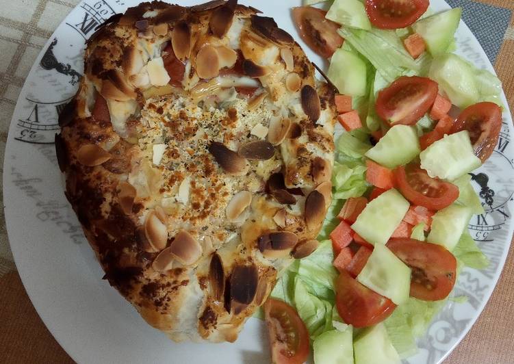 Tortilla de Frankfurt en hojaldre al horno