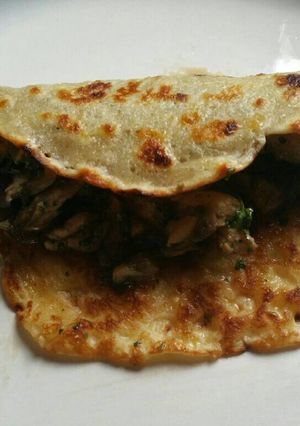 A picture of Savory Mushroom Crepes.