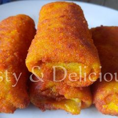 Chinese/Sri lankan Fish Rolls A picture of Chinese/Sri lankan Fish Rolls.