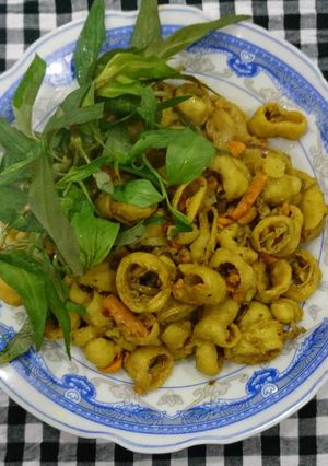 Hình của món Lòng xào nghệ.