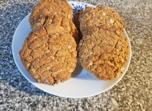 Una foto de Cookies integrales de miel y avena