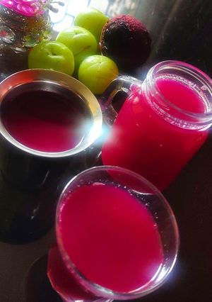 A picture of Awla beetroot sip.