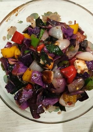 A picture of Sauted veggies salad.