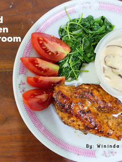 Foto resep Grilled Chicken Mushroom Sauce #PejuangDapur #PeduliKankerPayudara
