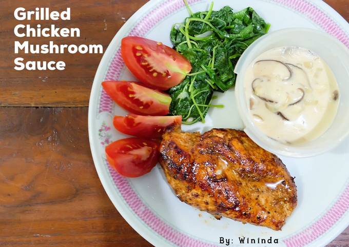 Grilled Chicken Mushroom Sauce #PejuangDapur #PeduliKankerPayudara