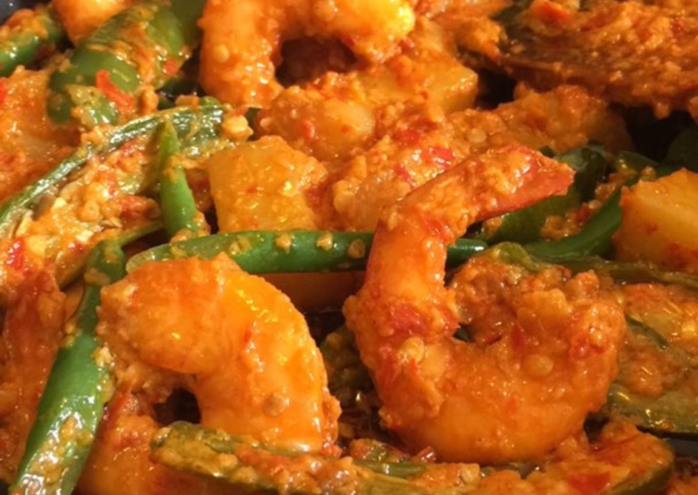 Sambal Kentang Udang Pedas