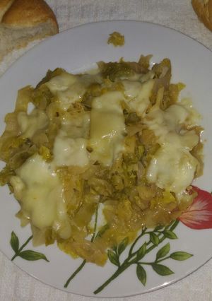 Foto di Verza e cavolo cinese con formaggio