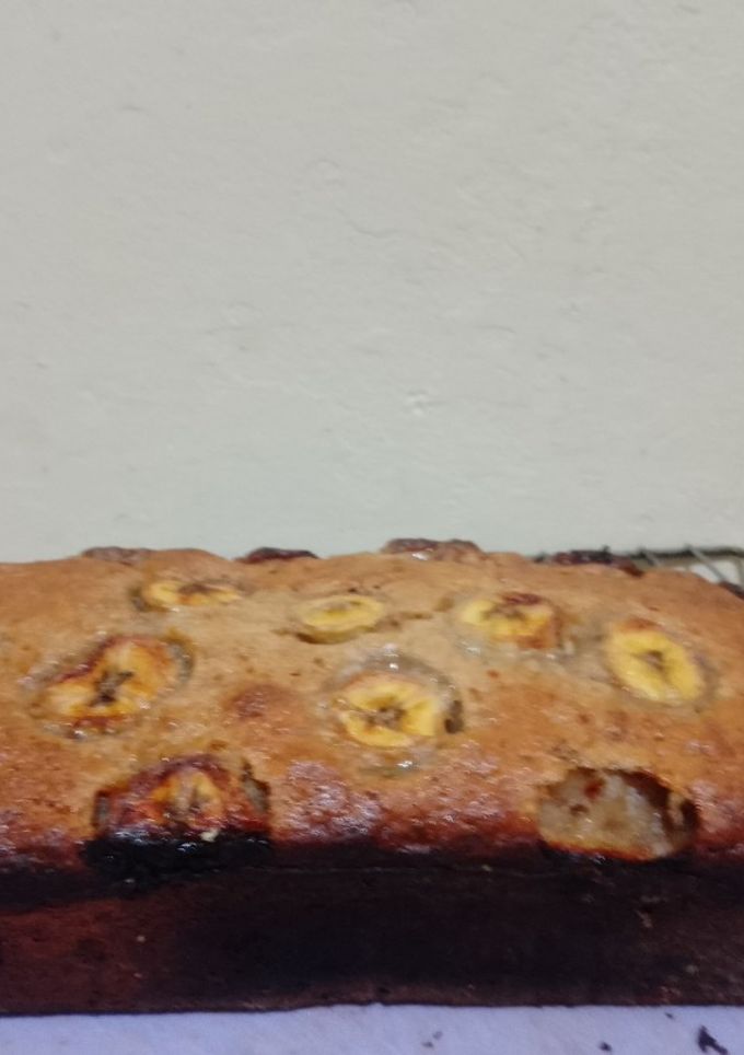 Una foto de Budín integral de banana