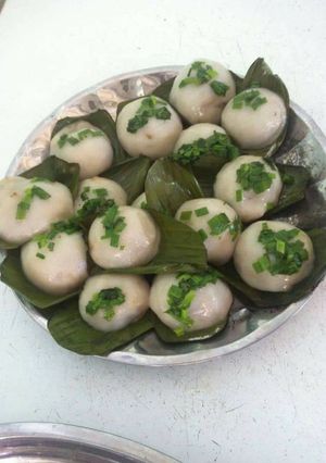 Hình của món Bánh ít trần chay.