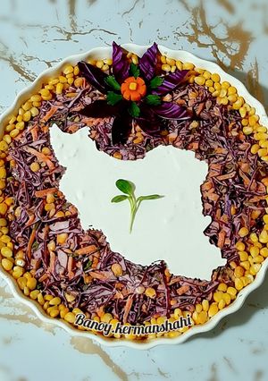 عکسی از دستور تزیین سالاد با نقشه ایران 🇮🇷