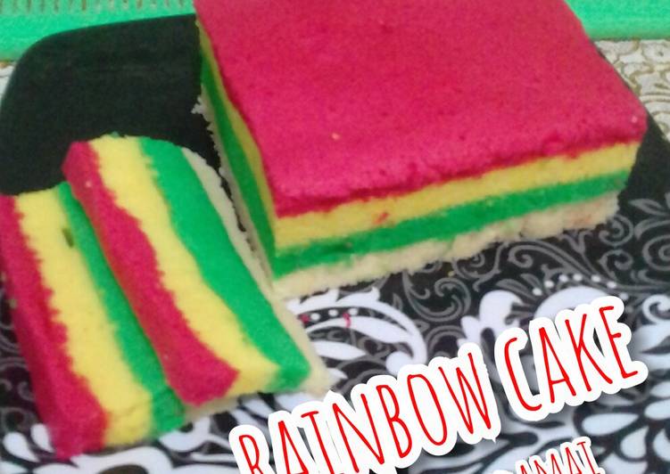 Langkah Mudah untuk Menyiapkan Rainbow cake, Lezat