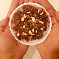 A picture of Ragi-Red Rice halwa.