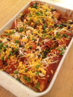 A picture of Enchiladas.