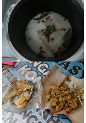 Foto resep Nasi liwet lotek