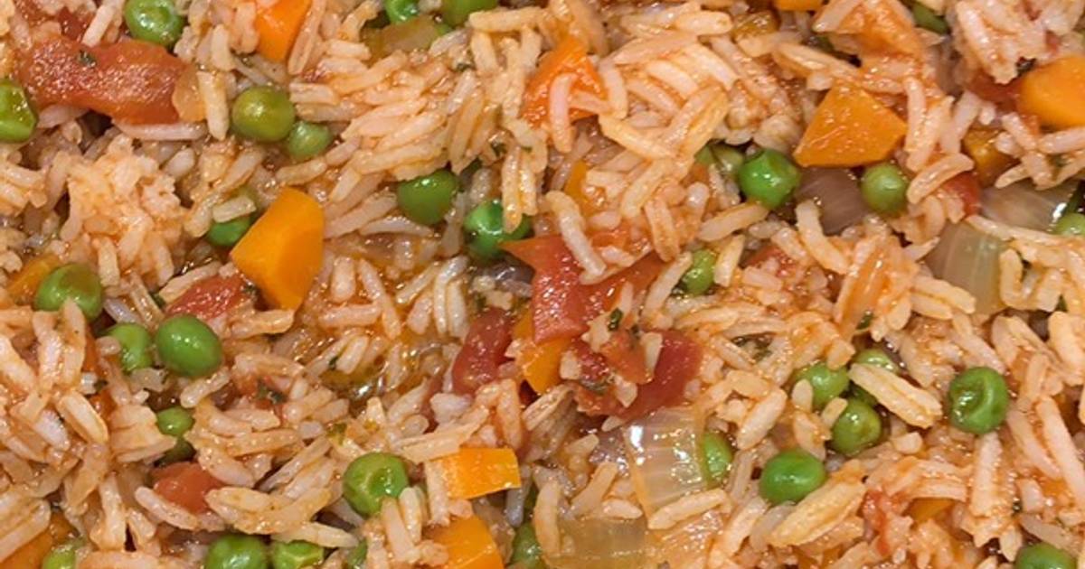 Arroz colorado con verduras ? ? Receta de Shei??‍?- Cookpad