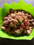 Cumi baso bunga kol masak tumis saus tiram