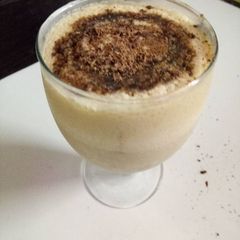 A picture of Parle G chocolate shake.