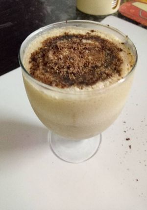 A picture of Parle G chocolate shake.
