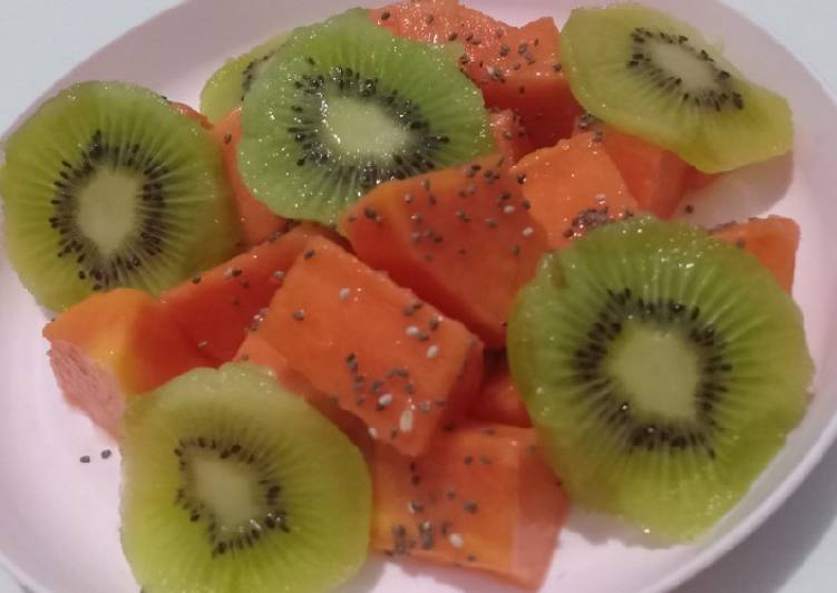 Resep Pepaya Kiwi with Cheaseed Anti Gagal
