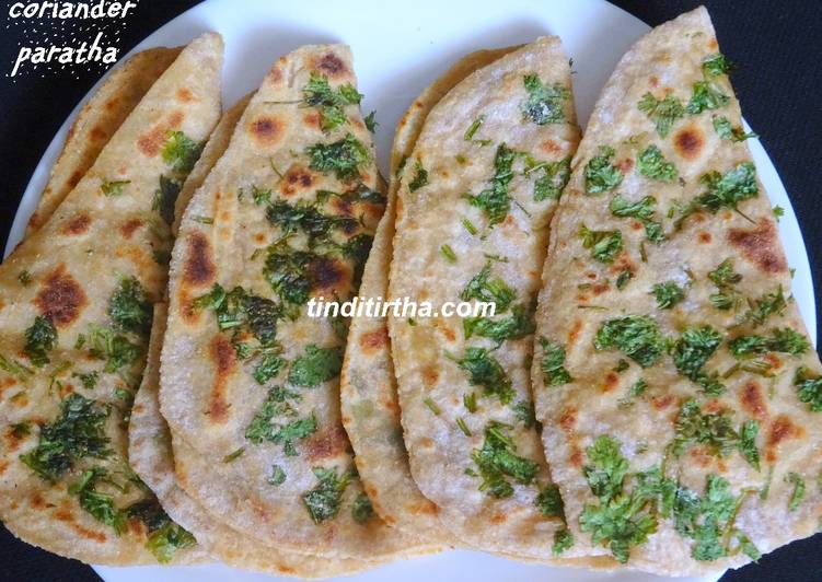 Simple Way to Make Super Quick Homemade Coriander paratha/chapati