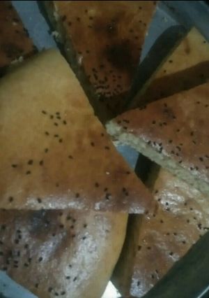 صورة لوصفة خبز الدار بالسميد الرطب☕ وبديل البيض