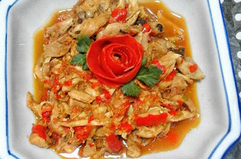 Resep Ayam goreng suwir rica-rica Simpel