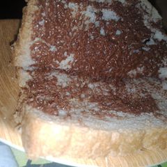 A picture of Nutella chocolate sandwich.