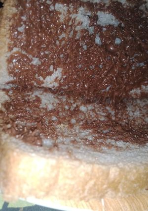 A picture of Nutella chocolate sandwich.