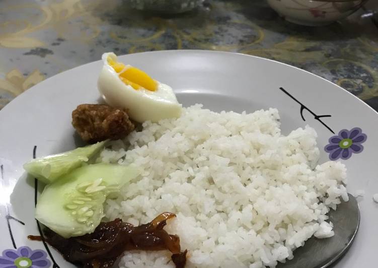 Cara Mudah Menyiapkan Nasi lemak pake rice cookers 🍚 Menggugah Selera