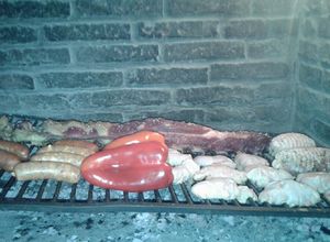 Una foto de Cena navideña