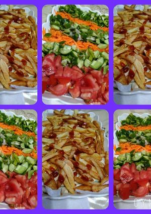 صورة لوصفة أصابع البطاطس المحمرة بالكاتشب