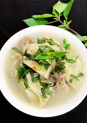 Hình của món Canh Mít Non Nấu Xương.