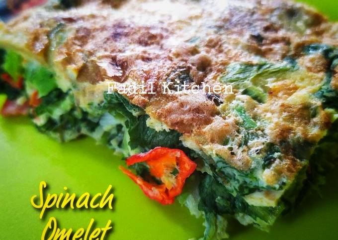 Spinach Omelet (Telur Dadar Bayam)