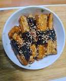 Lá kim cuốn đậu phụ rim