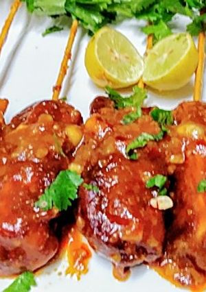 A picture of Paneer Satay.