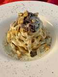 Tagliatelle radicchio crema gorgonzola e noci