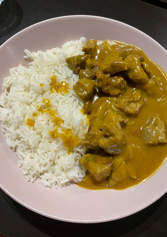 Una foto de Pollo al curry casero
