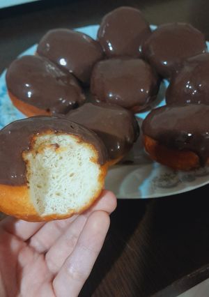 عکسی از دستور دونات پراشکی با شکلات🥯🍩