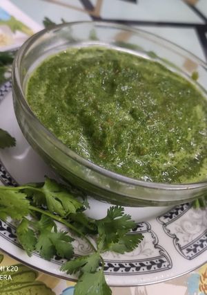 A picture of Tomato coriander chilli chutney.
