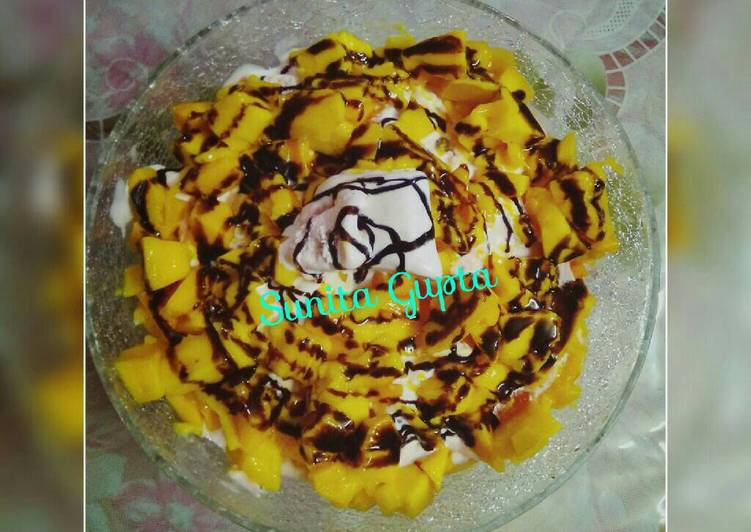 #Ramadan#Ice-cream mango pudding